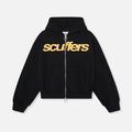 Letter Print Zipper Hooded Sweatshirt